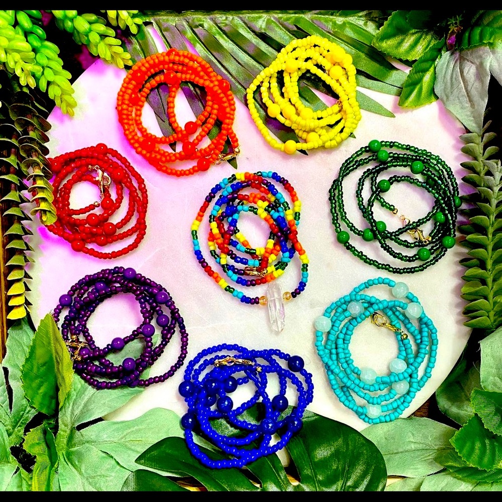Traditional homemade waist beads!